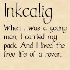 Inkcalig font