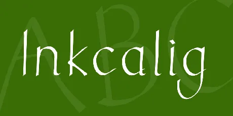 Inkcalig font