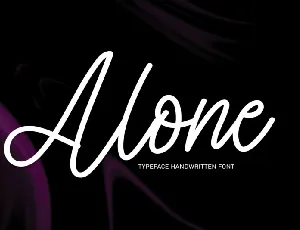 Alone Script Typeface font