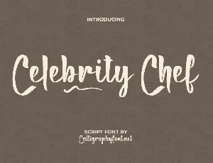 Celebrity Chef font