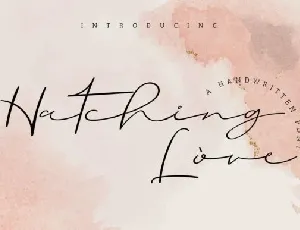 Hatching Love font