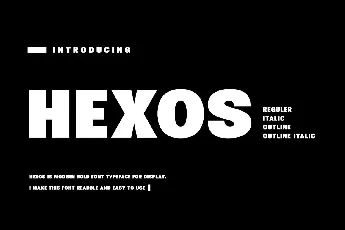 Hexos font