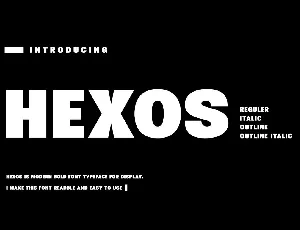 Hexos font