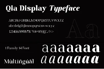 Qia Display font