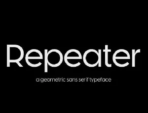 Repeater Sans Serif font