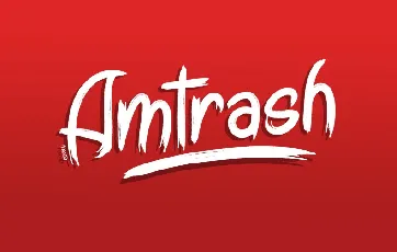 Amtrash Brush font