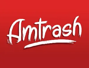 Amtrash Brush font