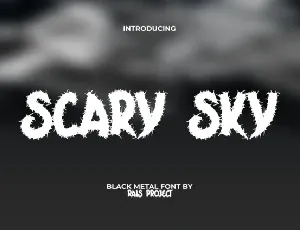 Scary Sky Display font