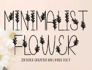 Minimalist Flower Display font