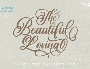 Beautiful Lovina font