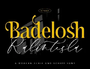 Badelosh Ralintesla Duo font