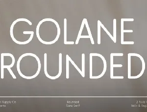 Golane Rounded font