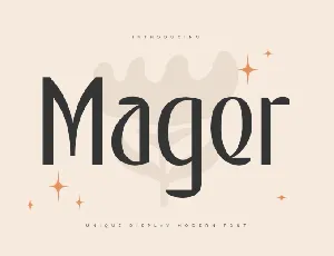 Mager font