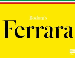 Bodoni Ferrara font