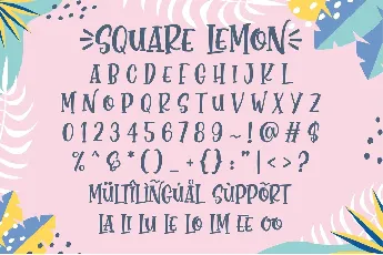 Square Lemon Fancy font