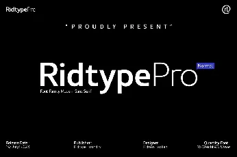 Ridtype Pro font