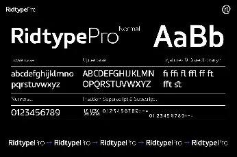 Ridtype Pro font