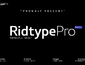 Ridtype Pro font