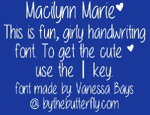 Macilynn Marie font