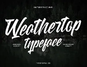 Weathertop Script Typeface font