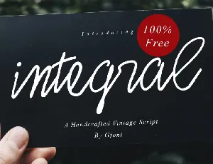 Integral font