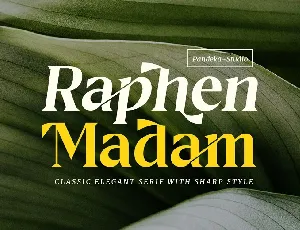 Raphen Madam font