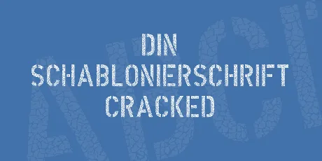 DIN Schablonierschrift Cracked font