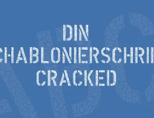 DIN Schablonierschrift Cracked font