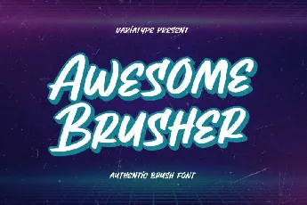 Awesome Brusher font