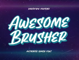 Awesome Brusher font