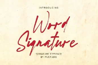 Word Signature font