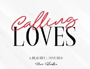 Calling Loves Duo font