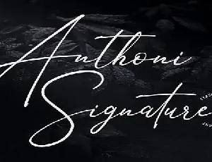 Anthoni Signature font