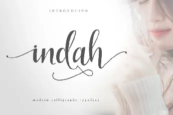 Indah Script font