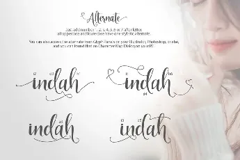 Indah Script font