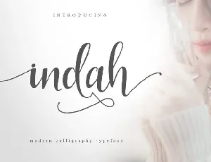 Indah Script font