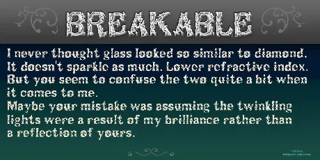 Breakable Regular font