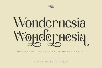 Wondernesia Nostalgic font