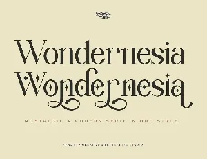 Wondernesia Nostalgic font