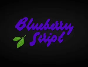 Blueberry Script font