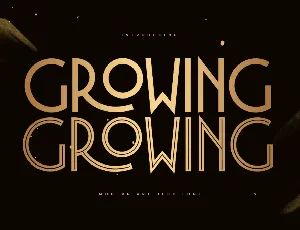 GROWING font