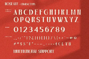 Roseate Free font