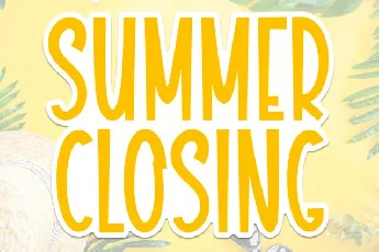 Summer Closing Display font