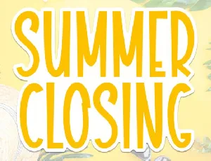 Summer Closing Display font