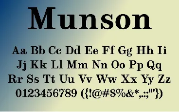 Munson font