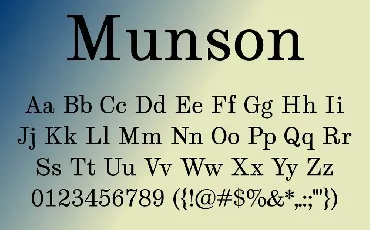 Munson font