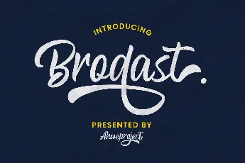 Brodast font