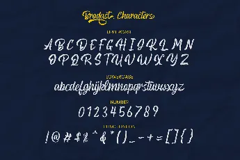 Brodast font