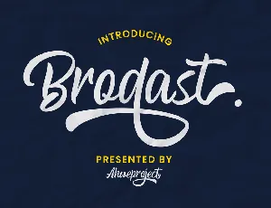 Brodast font