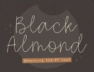 Black Almond font